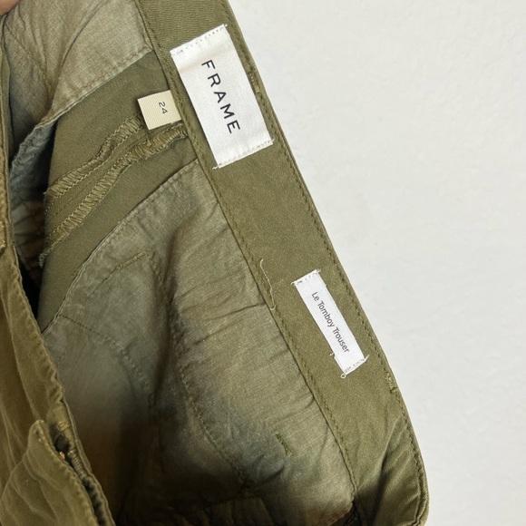 FRAME Green Le Tomboy Trouser Released Hem - Picture 10 of 11